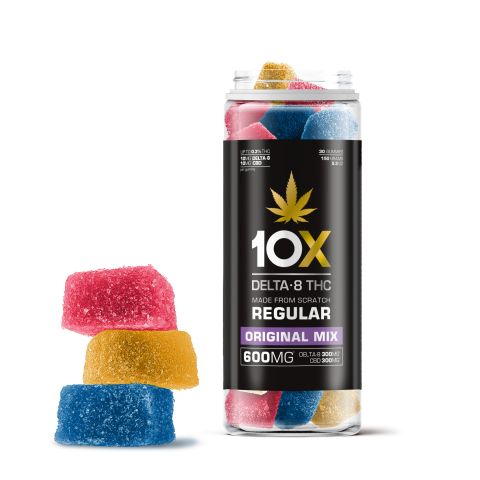 20mg CBD, D8 Gummies - Original Mix - 10X - Thumbnail 1