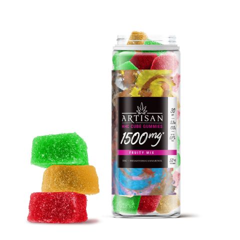 50mg HHC Cube Gummies - Fruity Mix - Artisan - Thumbnail 3