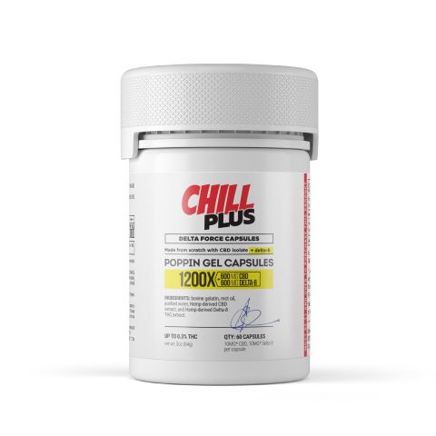 20mg CBD, D8 Capsules - 60ct - Chill Plus - Thumbnail 2