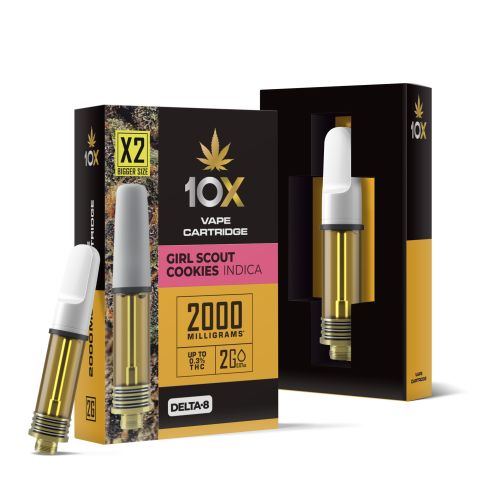 2000mg D8 Vape Cart - Girl Scout Cookies - Indica - 2ml - 10X - Thumbnail 1