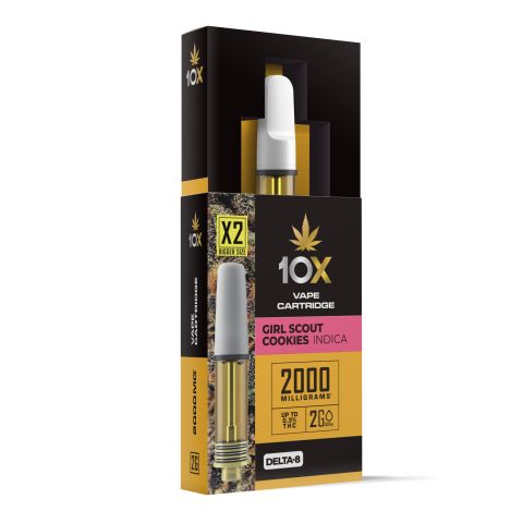 2000mg D8 Vape Cart - Girl Scout Cookies - Indica - 2ml - 10X - Thumbnail 2