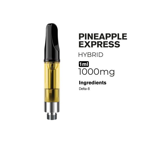 1000mg D8 Vape Cart - Pineapple Express - Hybrid - 1ml - 10X - Thumbnail 2