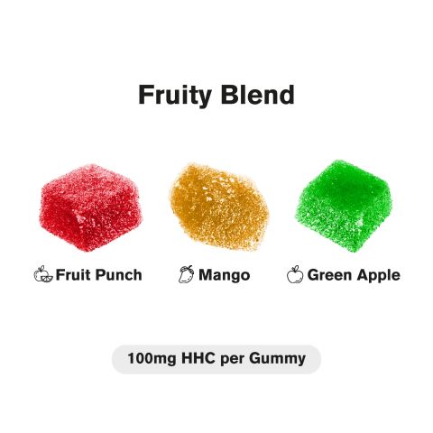 100mg HHC Cube Gummies - Fruity Blend - Fresh - Thumbnail 3