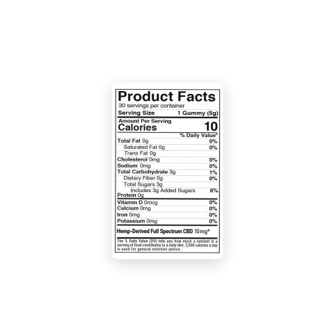 10mg Full Spectrum CBD Gummies - Tropical Mix - Chill - Thumbnail 5