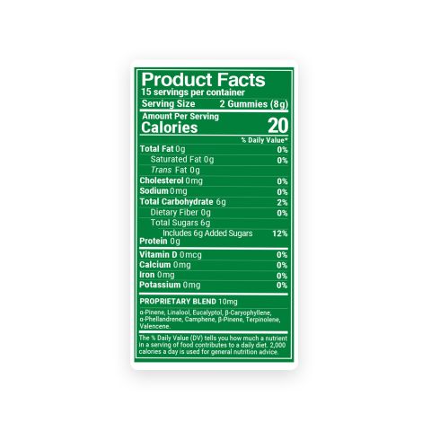 10mg Terpene Gummies - Focus - Pineapple - Terps Gummies - Thumbnail 9