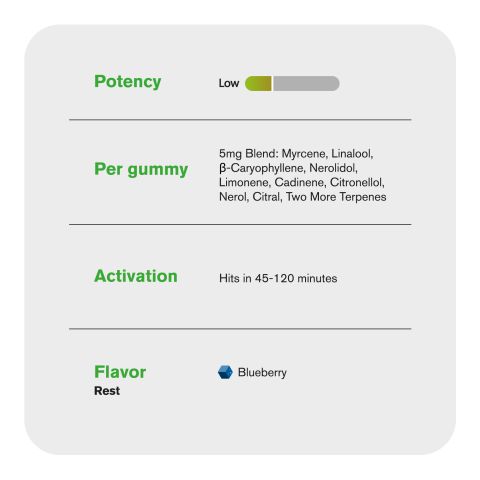 10mg Terpene Gummies - Rest - Blueberry - Terps Gummies - Thumbnail 5