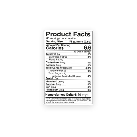 150mg Delta 8 THC Gummies - Tropical Mix - Chill Extreme - Thumbnail 5