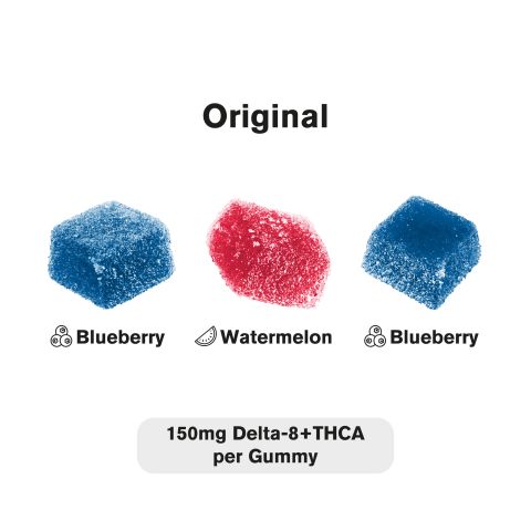 150mg THCA, D8 Gummies - Original - Fresh - Thumbnail 3