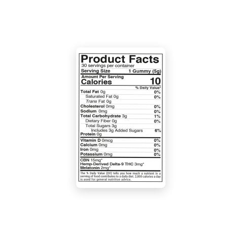 20mg CBN, D9, Melatonin Gummies - Chill Plus - Thumbnail 5