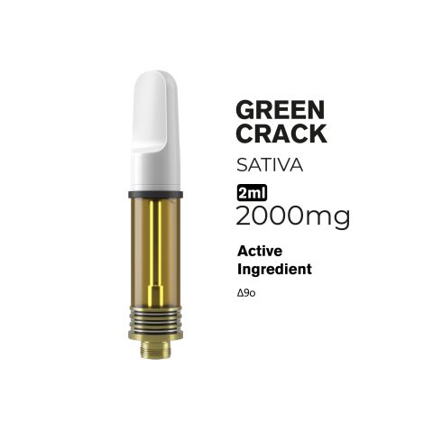 2000mg D9o Vape Cart - Green Crack - Sativa - 2ml - Blends by Fresh - Thumbnail 2