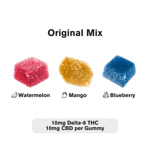 20mg CBD, D8 Gummies - Original Mix - 10X - Thumbnail 3