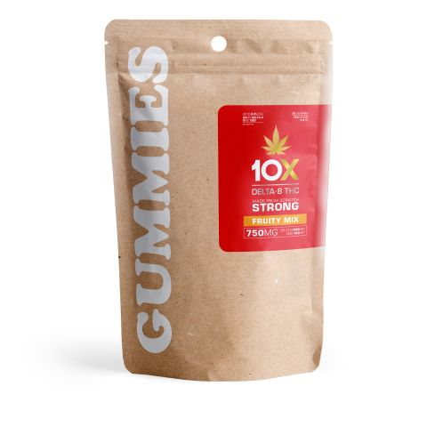 25mg CBD, D8 Gummies - Fruity Mix - 10X - Thumbnail 2