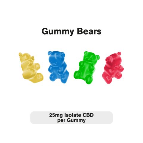25mg CBD Isolate Gummy Bears - Diamond CBD - Thumbnail 3