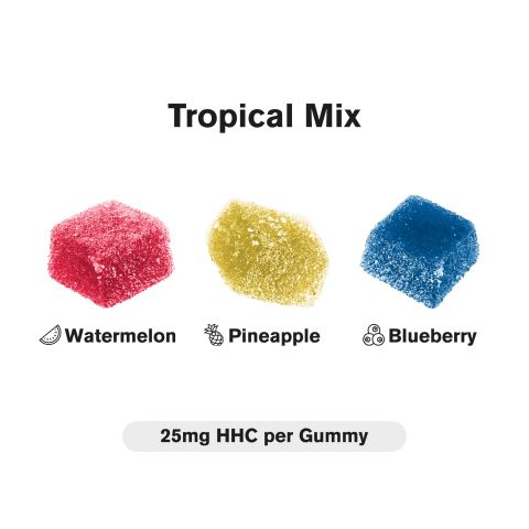 25mg HHC Cube Gummies - Tropical Mix - Artisan - Thumbnail 3