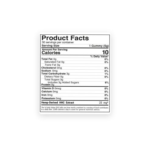 25mg HHC Cube Gummies - Tropical Mix - Artisan - Thumbnail 5