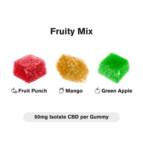 50mg CBD Isolate Gummies - Fruity Mix - Chill - Thumbnail 3