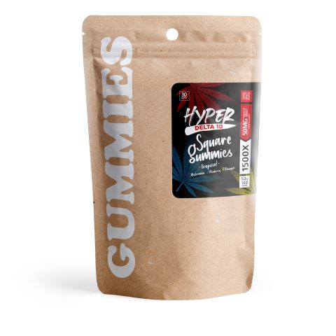 50mg D10, D8 Gummies - Tropical Mix - Hyper - Thumbnail 2