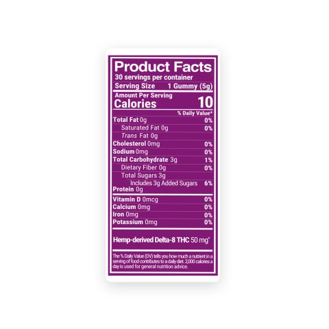 50mg Delta 8 THC Gummies - Tropical Mix - Chill Plus - Thumbnail 5