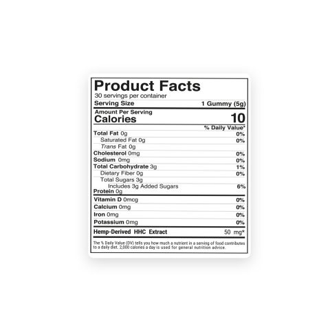50mg HHC Cube Gummies - Fruity Mix - Artisan - Thumbnail 9