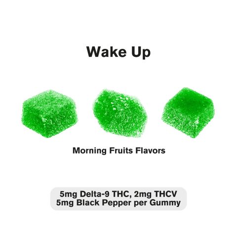 7mg Wake Up Nano Gummies - D9, THCV - D9 THC - Thumbnail 4