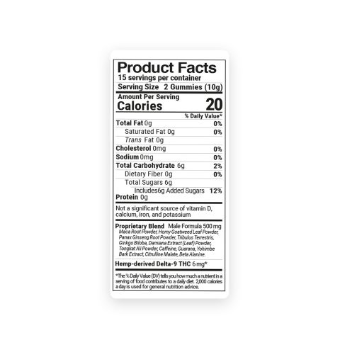 D9, Male Libido Blend Gummies - D9 THC - Thumbnail 5