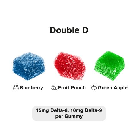 Double D Blend - 25mg Gummies - D8, D9 - Chill Extreme - Thumbnail 3