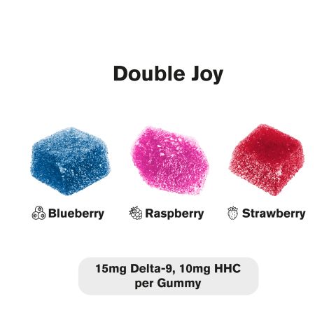 Double Joy Blend - 25mg Gummies - D9, HHC - Chill Extreme - Thumbnail 3
