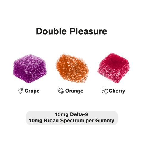 Double Pleasure Blend - 25mg Gummies - D9, Broad Spectrum CBD - Chill Extreme - Thumbnail 3