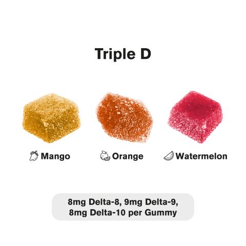 Triple D Blend - 25mg Gummies - D8, D9, D10 - Chill Extreme - Thumbnail 3