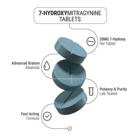20mg 7-Hydroxy Tablets - Unflavored - Chill Extreme - Thumbnail 4
