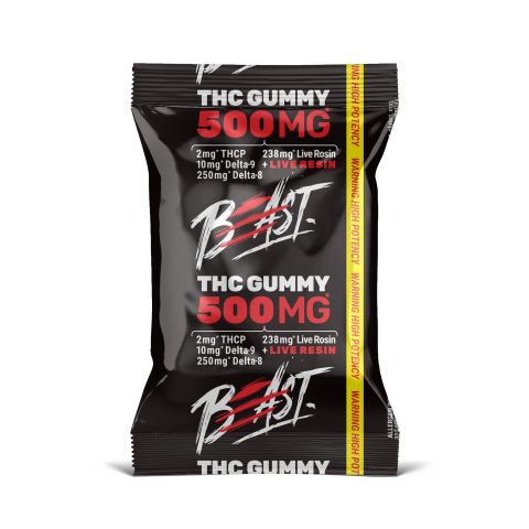 500mg D8, D9, THCP, Live Resin Gummy Pouch - Beast - Thumbnail 2