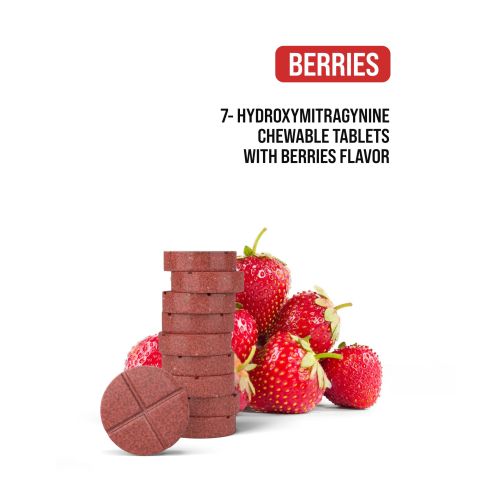 70mg 7-Hydroxy Tablets - Berries - 10pc - 7Dose - Thumbnail 5