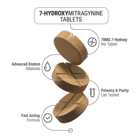 70mg 7-Hydroxy Tablets - Mango - 10pc - 7Dose - Thumbnail 4