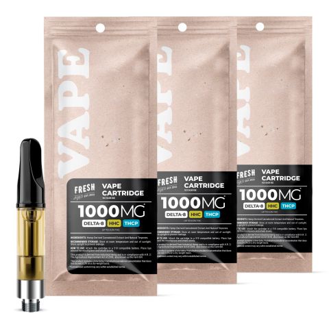900mg THCP, D8, HHC Vape Carts Bundle - Fresh - Thumbnail 1