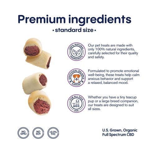 CBD Dog Treats - Bone Marrow Chew - 300mg - MediPets - Thumbnail 4