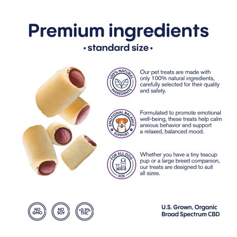 CBD Dog Treats - Pigs in a Blanket - 300mg - MediPets - Thumbnail 4