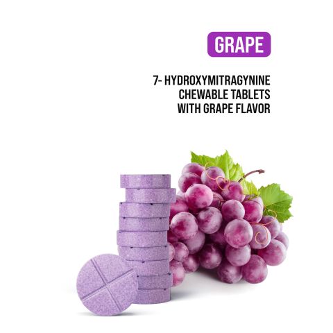 60mg 7-Hydroxy Chewable Tablets - Grape - Chill Extreme - Thumbnail 5