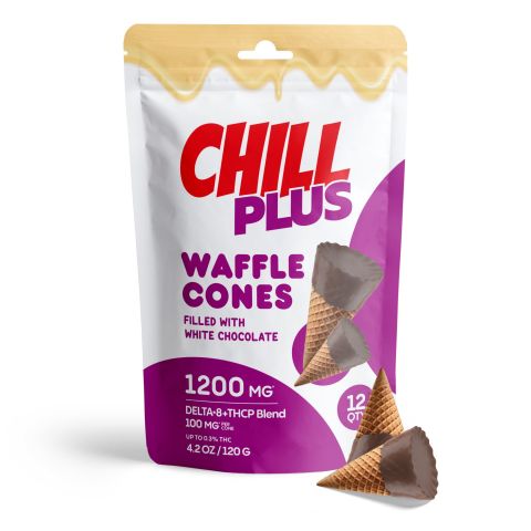 100mg White Chocolate Waffle Cones - D8, THCP - Chill Plus - Thumbnail 5