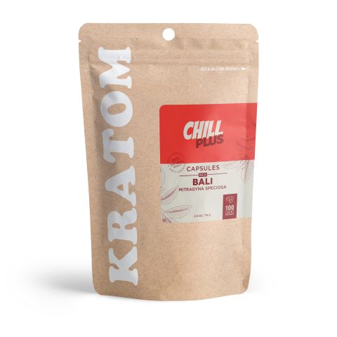 500mg Kratom Capsules - Red Bali - 100 ct - Chill Plus - Thumbnail 2