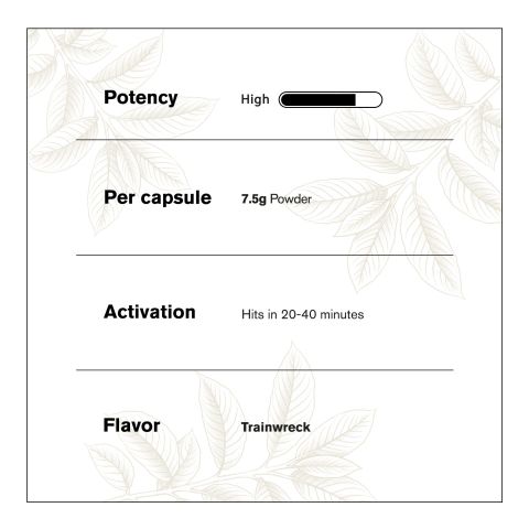 500mg Kratom Capsules - Trainwreck - 100 ct - Chill Plus - Thumbnail 4