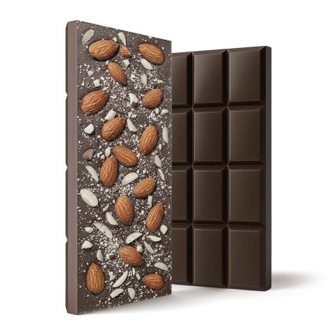 600mg Dark Chocolate with Almonds Bar – Delta 8 – Chill Plus - Thumbnail 1