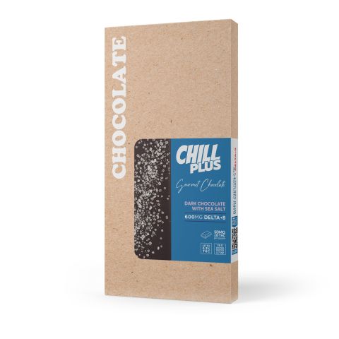600mg Dark Chocolate & Sea Salt Bar – Delta 8 – Chill Plus - Thumbnail 3