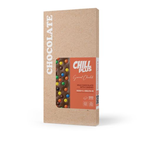 600mg Milk Chocolate with Candies Bar – Delta 8 – Chill Plus - Thumbnail 3