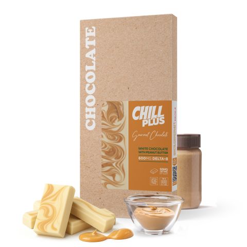 600mg White Chocolate & Peanut Butter Bar – D8 – Chill Plus - Thumbnail 2