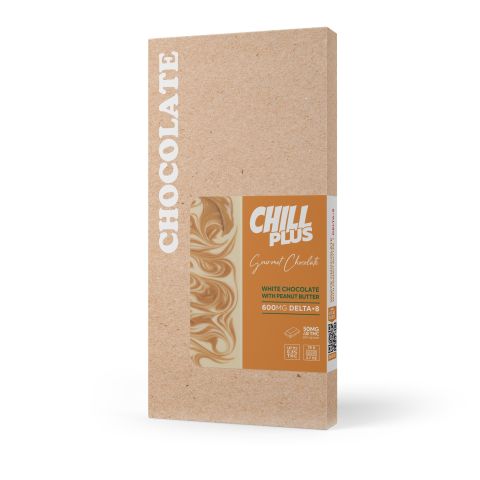 600mg White Chocolate & Peanut Butter Bar – D8 – Chill Plus - Thumbnail 3