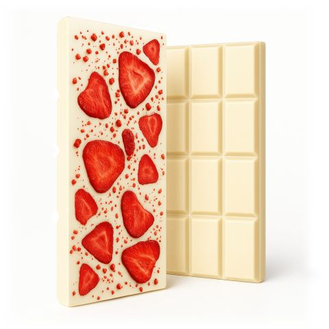 600mg White Chocolate & Strawberries Bar – D8 – Chill Plus - Thumbnail 1