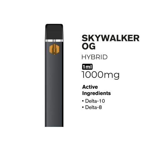 1000mg D10, D8 Vape Pen - Skywalker OG - Hybrid - 1ml - Hyper - Thumbnail 2