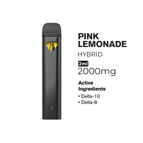 2000mg D10, D8 Vape Pen - Pink Lemonade - Hybrid - 2ml - Hyper - Thumbnail 2