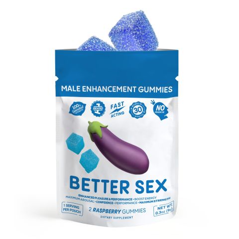 250mg Male Enhancement Gummy Pouch - Raspberry - Better Sex - Thumbnail 3