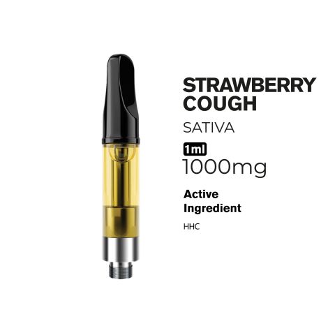 1000mg HHC Vape Cart - Strawberry Cough - Sativa - 1ml - Fresh - Thumbnail 2